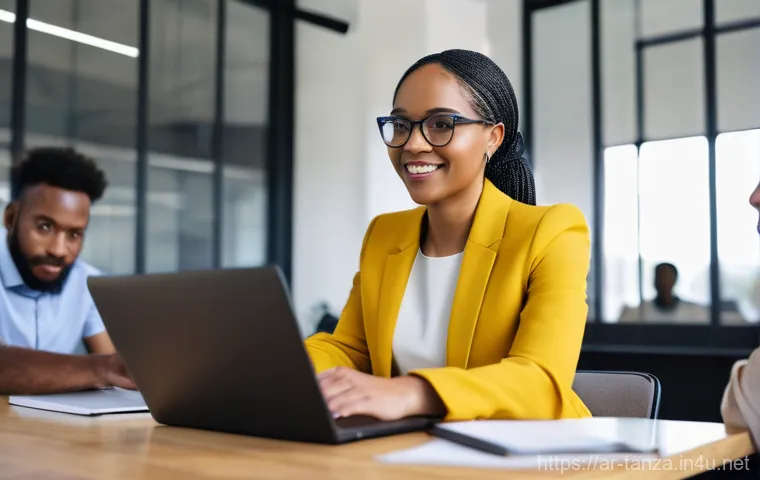 탄자니아 여성의 전통적 역할과 변화 - A portrait of a vibrant Tanzanian woman entrepreneur, in her late 20s, proudly standing in front of ... 탄자니아 여성의 전통적 역할과 변화 - A portrait of a vibrant Tanzanian woman entrepreneur, in her late 20s, proudly standing in front of ...